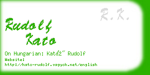rudolf kato business card